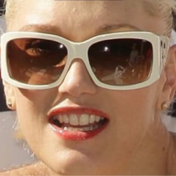 Christian Dior White/Gold Diorrain 2 with Swarovski Crystals Sunglasses - Picture 6 of 6